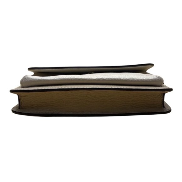 Kate Spade Beige & White Pebbled Leather Front Pocket Leila Crossbody Bag Sz S - Picture 7 of 14